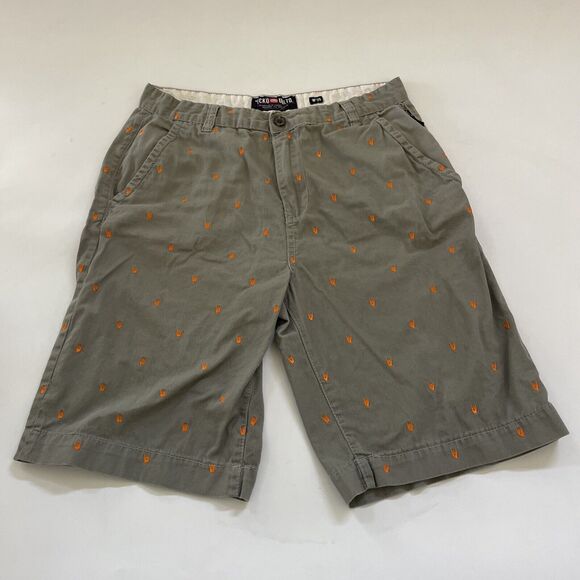 Vintage Ecko Unltd Shorts Mens 34 Chino Flat Front Embroidered Skater Streetwear - Picture 1 of 12